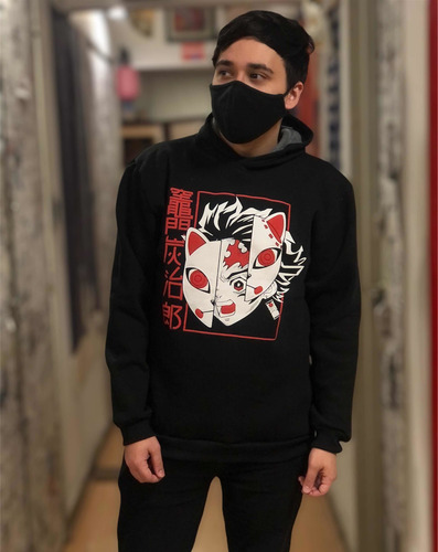 Imagen 5 de 8 de Buzo Demon Slayer Kimetsu No Yaiba Tanjiro Gastovic Anime