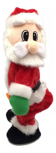 Peluche De Peluche Navideño Con Papá Noel Bailando