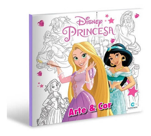 Livro Para Colorir Princesas Disney Infantil Grande Menina