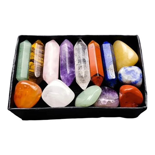 Juego De Piedras Curativas De 7 Chakras Cuarzos Meditación 