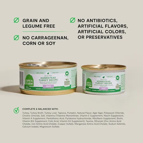 Alimento Enlatado Para Gatos Open Farm, Pate Para Una Nutric