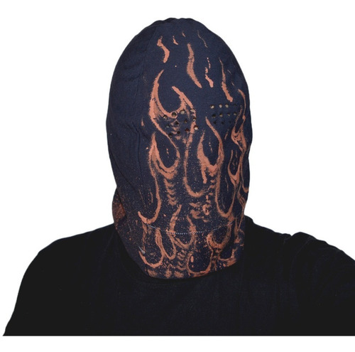 Imagen 2 de 5 de Mascara Flames Grunge Acidwash Facemask Kanye Algodon B