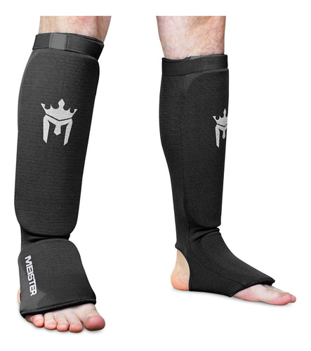 Meister Mma Elastic Cloth Shin & Instep Padded Guards (pair)