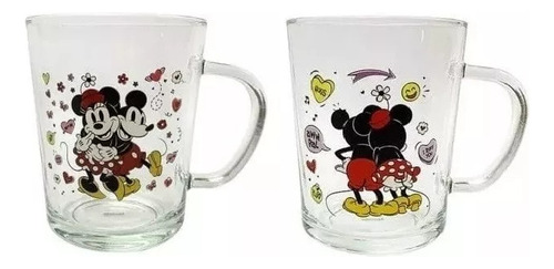 Taza Disney Con Calcomania Diseño Mickey Minnie Mouse Love