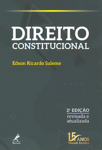 Direito Constitucional, De Saleme Ricardo. Editora Manole Em Português