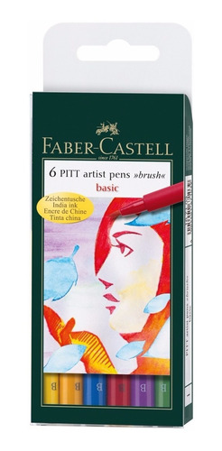 Marcadores Faber Castell Pitt Artist X 6 Unid