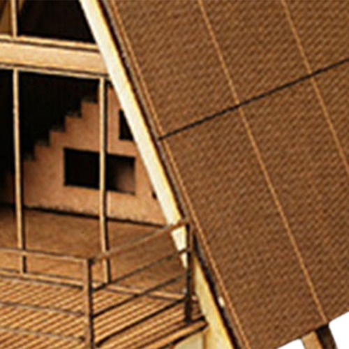 Kit De Modelo De Madera Casa 3d Puzzle De Madera Con Tierra