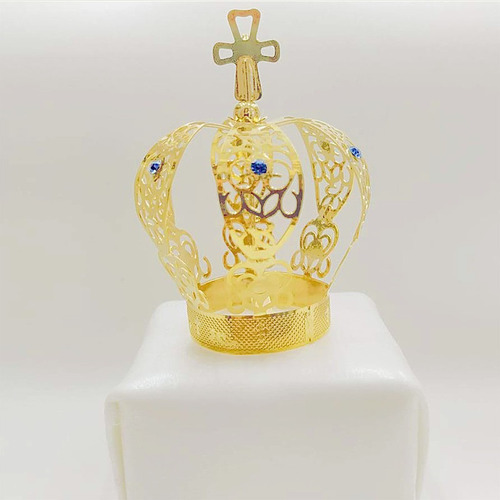 Pingente Divinário Folheados A Ouro Com Pedras Sintéticas Y Desenho Do Religioso Com 55mm De Diâmetro - 172.7mm De Comprimento X 80mm De Altura - Dourado Polido