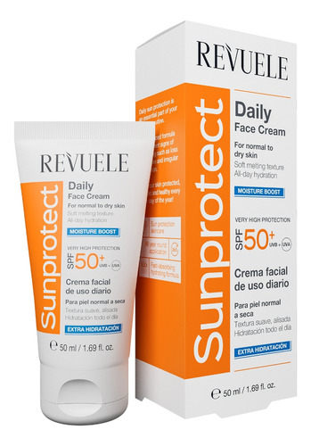 Revuele Sunprotect · Protector Facial 50+ Extra Hidratación 