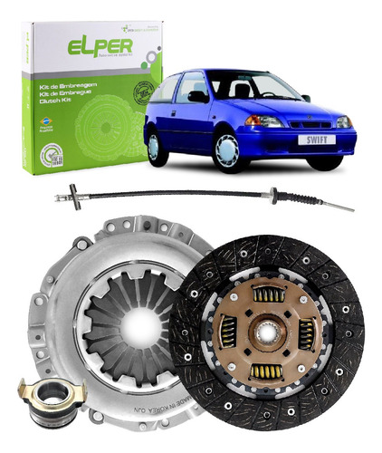 Kit Embreagem Com Cabo Suzuki Swift 1.3 1989 90 91 92 93 94