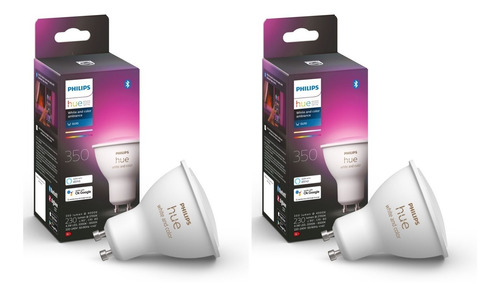 2-pack Gu10 White And Color Philips Hue Con Envío Gratis