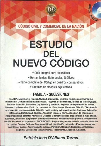 Estudio Del Nuevo Codigo Familia Y Sucesiones, De D Albano De Torres Patricia. Editorial Dyd, Tapa Blanda En Español, 2015