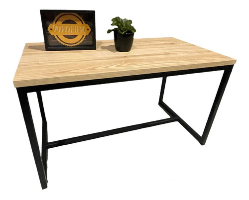 Mesa Ratona Industrial Hierro Madera 90x45x40alt Paraiso Mel