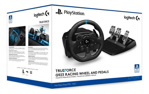 Volante Logitech G923 Trueforce Y Pedalera Pc Ps4 Ps5 Negro