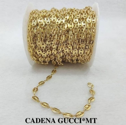 Cadena De Oro Laminado Tipo Gucci Bisuteria Collar 