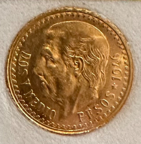 Moneda 2 Pesos Oro Año 1946, Año Difícil De Conseguir (Usado)