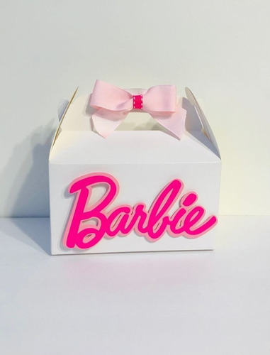 Caja, Cotillón , Barbie, Fiesta, Personalizada