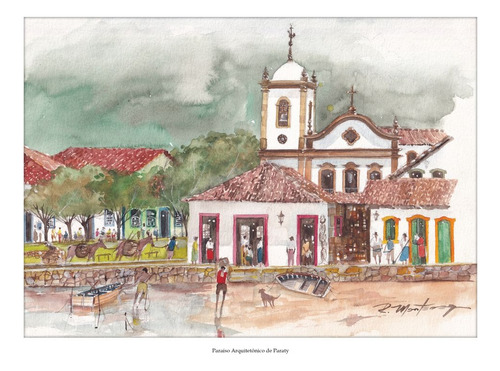 Paraíso Arquitetônico De Paraty - Aquarela De Paraty - A1