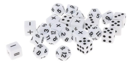 Juego De 24 Dados Didácticos, Añadir, Restar, Multiplicar,