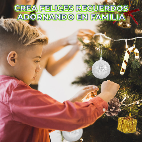 Set 7 Adornos Arbol Navideño Colgantes Esferas Santa Claus