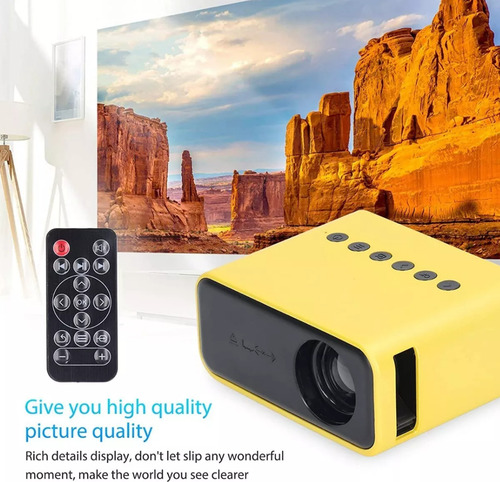 Mini Proyector Portátil Con Control Remoto Hdmi Av Tf Hd