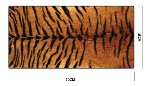 Imagem 1 de 1 de Mousepad Pc Gamer 70x35 Estampado Pele De Tigre