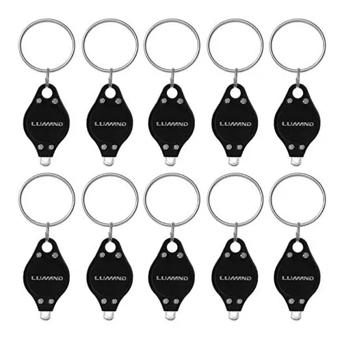 Lumand Pack De 10 Uv Mini Led Llavero Linterna De Luz Negra 