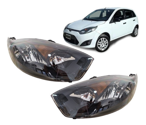 Juego Opticas P/ Ford Fiesta One 2010 2011 2012 2013 Negras