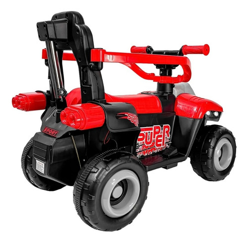 Quadriciclo Elétrico 6v Infantil, Com Empurrador Dirigível