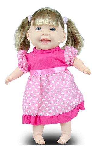 Bonequinha Anne Fala E Canta 42cm Com Roupa Rosa - Supertoys