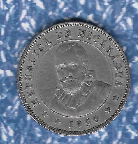 !!! Moneda Nicaragua 25 Cents. De Córdoba 1950 Imperdible !!