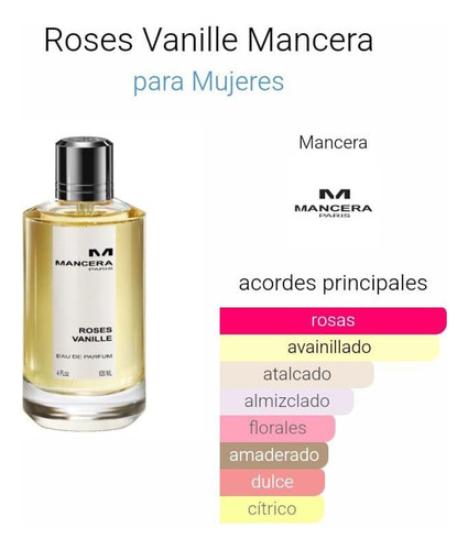 Mancera Roses Vainilla Eau De Parfum 120 Ml.