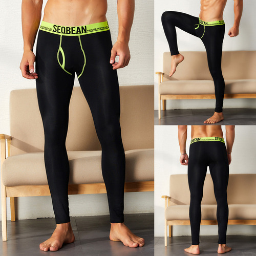 Leggings Deportivos Térmicos De Algodón Transpirables Con Es