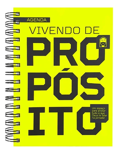 Agenda 2024 Jesus Copy Vivendo De Propósito Agenda  Cor  Verde-limão  Com Design  Agenda Vivendo De Propósito