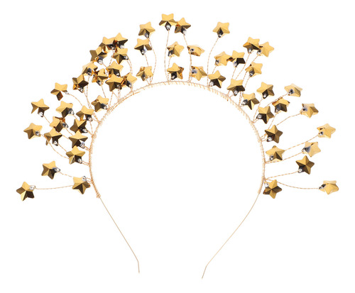 Diadema Con Forma De Estrella Bride Crown, Delicados Aros Pa