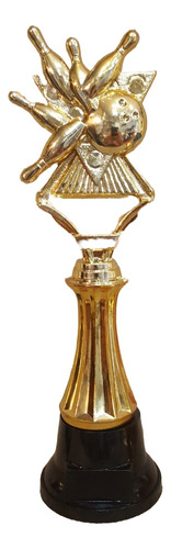 Trofeo Plástico Bowling Bolos Columna Chica - Souvenir