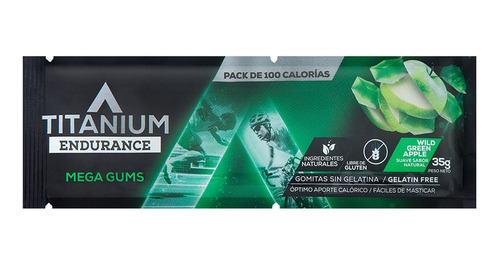 Gomitas Deportivas Titanium Mega Gums Manzana X 35g