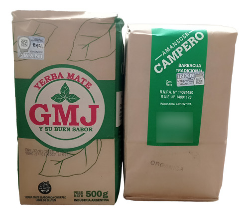 Combo X2 Yerba Mate Amanecer Campero Y Gmj Sin Tacc