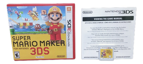 Super Mario Maker 3ds For Nintendo Físico Original Completo  (Reacondicionado)