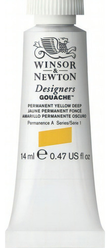 Gouache Winsor & Newton 14ml - Color Amarillo Permanente Oscuro