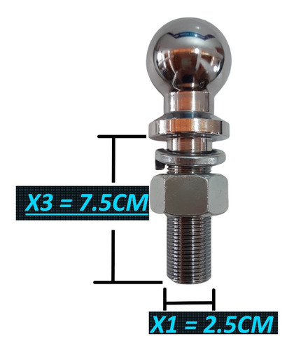 Imagen 2 de 6 de Bocha Y Tortuga De Enganche De 1-7/8 Pulgadas 2000lbs