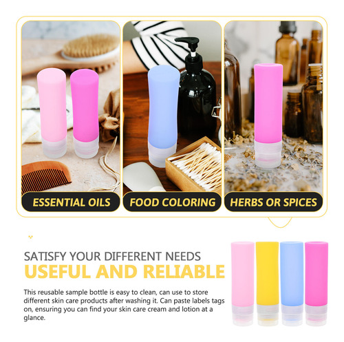1 Juego De Botellas De Silicona Empacado Vacy Lotion Squeeze