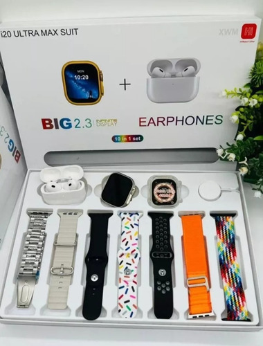 Kit Smartwatch I20 Ultra Max 2025 Con Altavoces Bluetooth