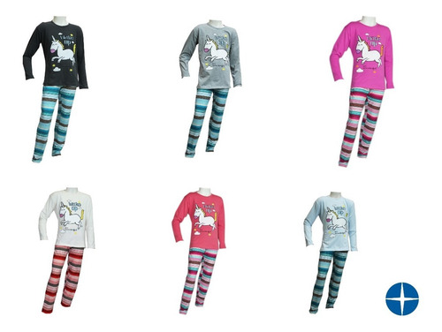 Pijama De Invierno Para Chicas - Nenas Unicornio 713 Local