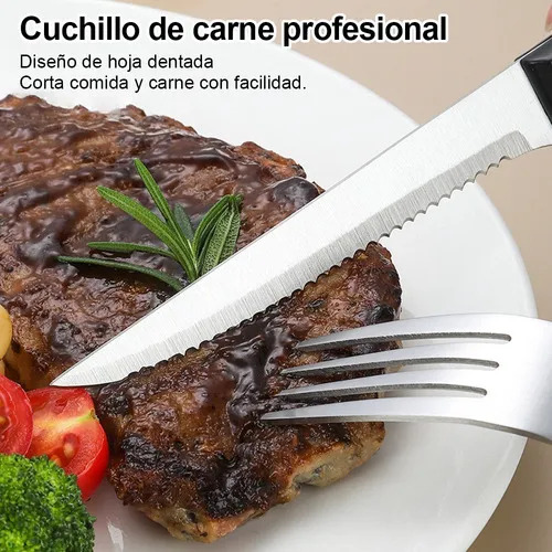 Juego De Cubiertos Acero Inoxidable 24 Piezas Plata