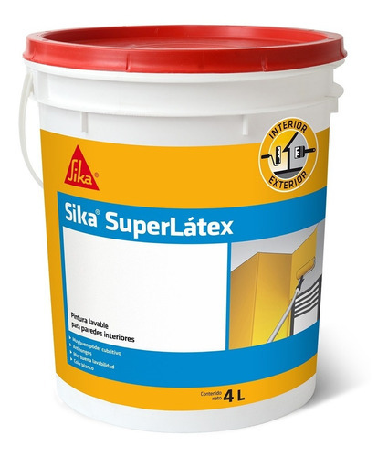 Pintura Lavable Antihongo Superlatex Sika Blanco 4l