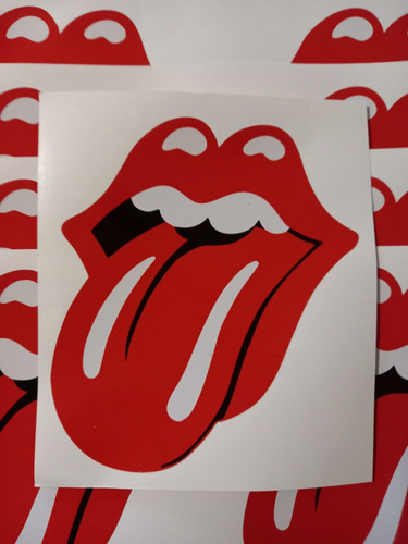 Calco Sticker Pegotín Lengua Rolling Stones