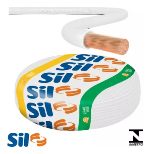 Cabo Flexível 1,5mm Branco Sil - 100 Metros