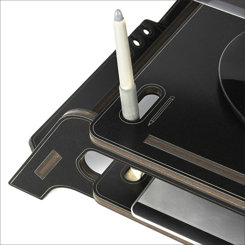 Imagen 9 de 10 de Base Eleva Monitor Pc-notebook Con Porta Celular Y Estante