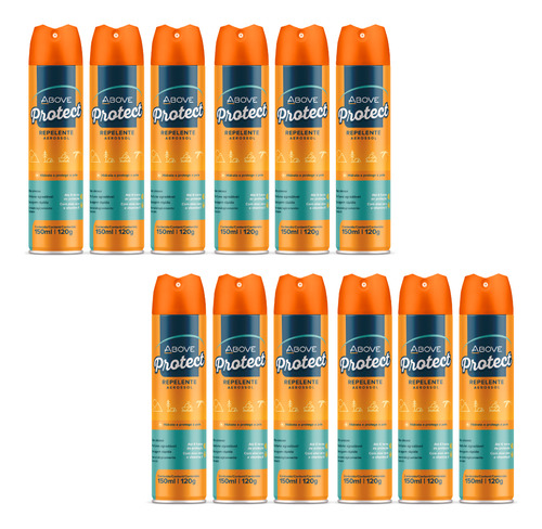 Repelente De Insetos Above Protect 150ml Contra Dengue 12 Un
